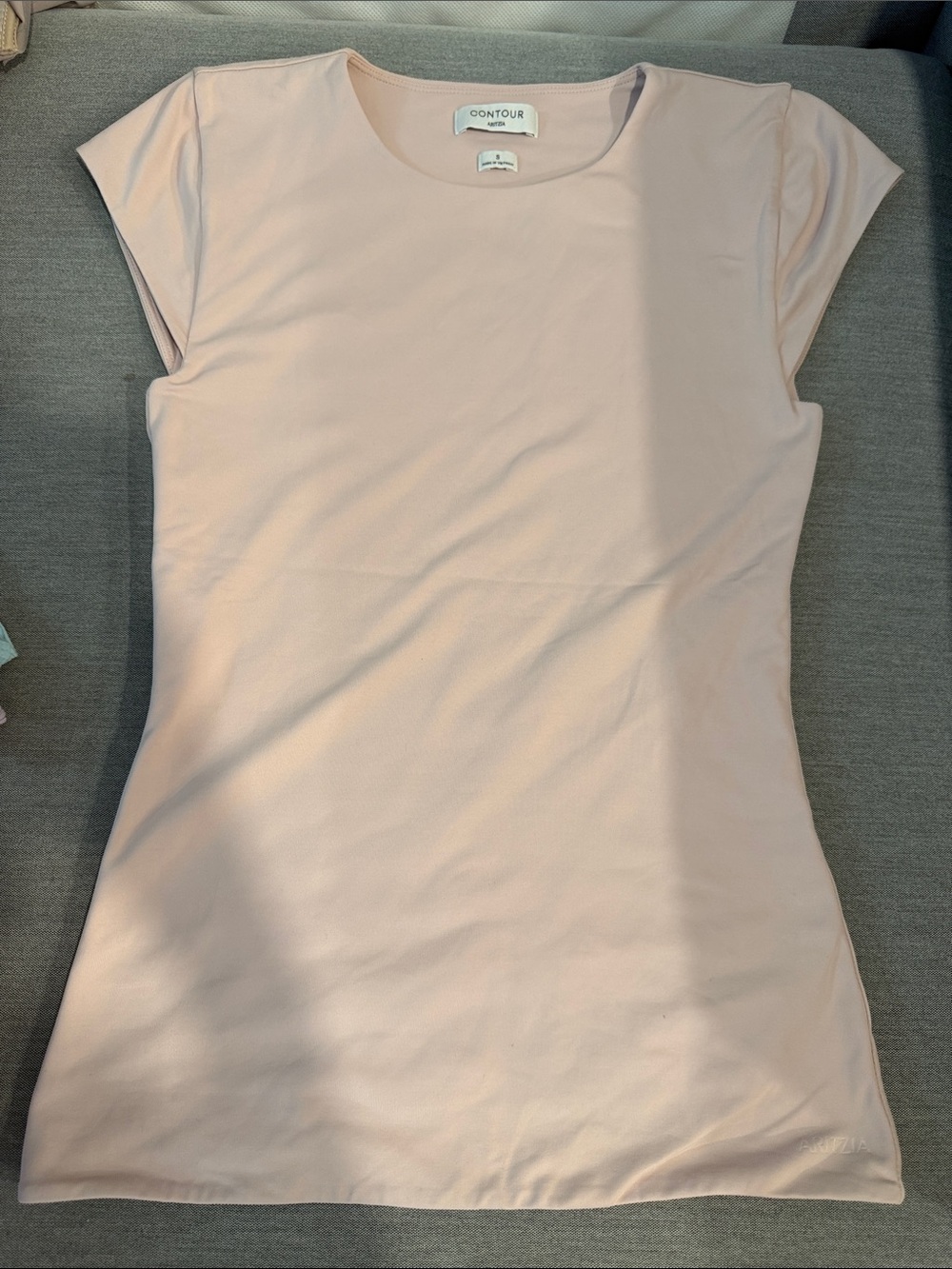 Aritzia Contour Pale Pink Cap-Sleeve Tee